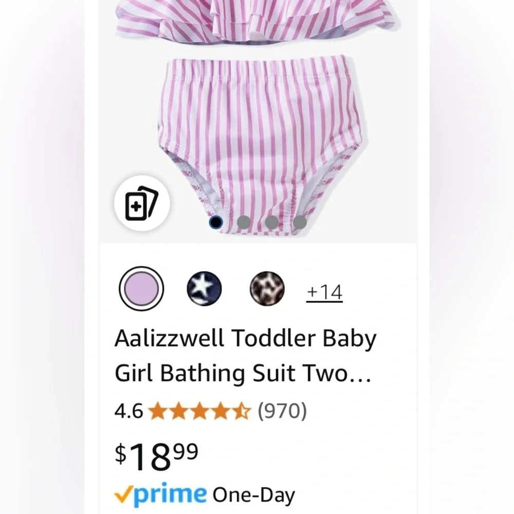 NWT-Adorable 6-12 Months  🌸Pink & White Striped Bikini 🌸